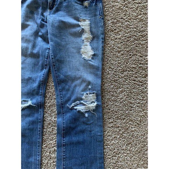 Abercrombie & Fitch Jeans 31 x 34 (6L) Emma Straight Leg Distressed 100% Cotton - Picture 5 of 12